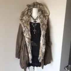 y2k 00s archive グランジフェアリー　ファー付コート　お兄系　平成