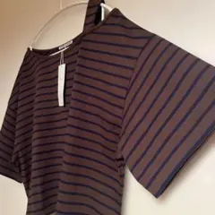 レトロガール　レディース　デザイントップス　短丈　ボーダー柄