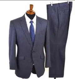 美品　⭐︎ スーツセレクト 伊製 L A6 ダークグレー ストライプ 秋冬