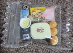 ガチャ詰めポーチ　ミニチュア食品セット