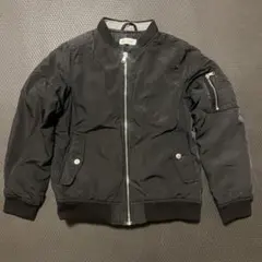 キッズ　ブラック H&M MA-1 フライトジャケット　140cm