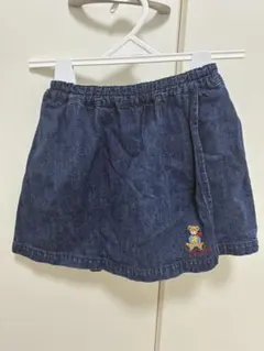 ミキハウス　スカート風キュロット　短パン　デニム　120