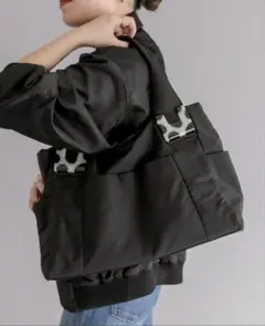 ear PAPILLONNER ショルダー樹脂パーツトートバッグM☆ダルメシアン