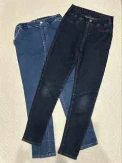 053 べべ Gu デニムパンツ 2点セット 150cm