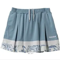 テニススコートLサイズ青ブルー水色アドミラルAdmiralスカート花柄レース