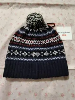 新品未使用　ユニクロ　INES ジャカードニットビーニー　一部店舗限定品