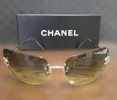 CHANEL リムレス 4017-D サングラス メタルココマーク ヴィンテージ