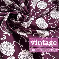 昭和レトロ モダン 大判風呂敷 マルチクロス 菊 花柄 165×163