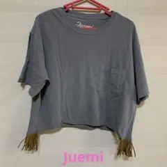 Juemiジュエミ グレー フリンジTシャツのサムネイル
