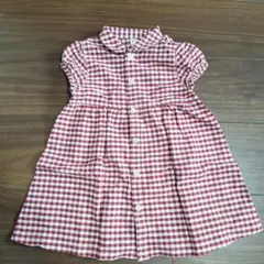 無印良品 ギンガムチェックワンピース 90サイズ