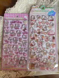 BONBON DROPシール&3D FUN STICKERS 2枚セット　キティ