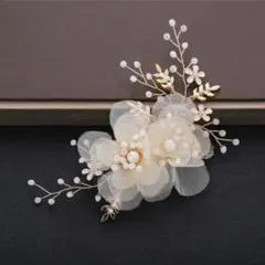 ヘアアクセサリー　ヘアクリップ 髪飾り　フラワー　結婚式　卒業式　卒園式　入学式