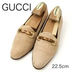 H5993-n1◾️グッチ　スエードバンブーローファー