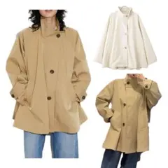 ADAM ET ROPE' FEMMEフレアーミドルトレンチコート