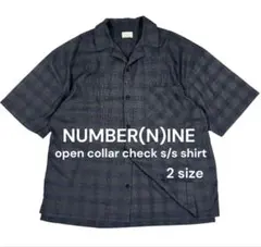 NUMBER(N)INE オープンカラーチェックシャツ 開襟　オーバーサイズ 2のサムネイル