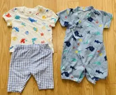 ベビー甚平【未使用品】&上下セット 海の生き物柄【80cm】☆最終値下げ☆