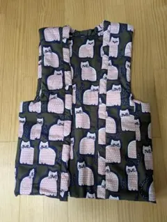 男女兼用ハンドメイド猫柄チャンチャンコぽっちゃりさん用