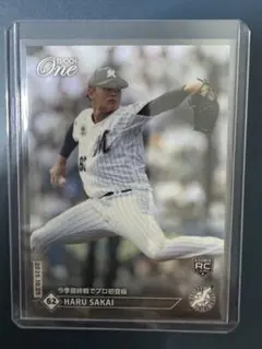 エポックワン　坂井遼　今季最終戦でプロ初登板　ロッテマリーンズ　ルーキーカード