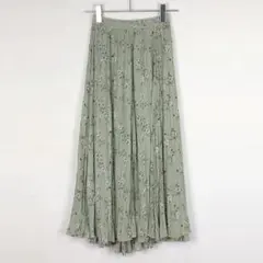 COCO DEAL 花柄 ランダムプリーツ ロングスカート