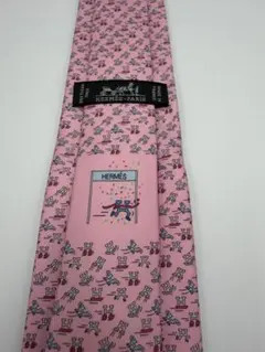 HERMÈS ピンク柄ネクタイ