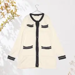 メイソングレイ MAYSON GREY ニットカーディガン 白 M 11261