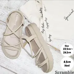 Scramble ストラップサンダル ベージュのサムネイル