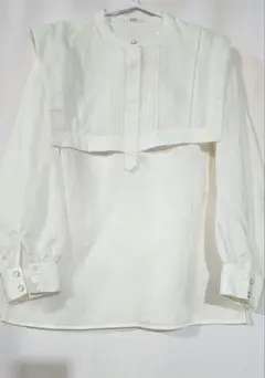 a.v.v 白ブラウス ピンタック レイヤード レディース M 通勤