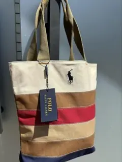 Ralph Lauren ストライプ トートバッグ L