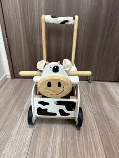 암소 디자인 목조 손수레