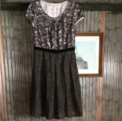 ワンピース GRAYISH レース コーデュロイ ブラウン 花柄 フォーマル