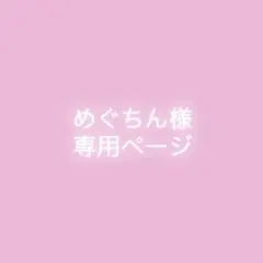 めぐちん様専用ページ