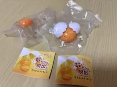 殻からの脱出　マスコットフィギュア　割たまご　落下
