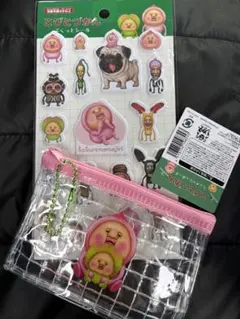 こびとづかん ミニメッシュポーチ ぷくっとシール セット