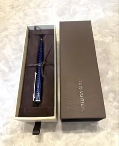 美品　LOUIS VUITTON ルイヴィトン　ボールペン ブルーダミエ　箱付き