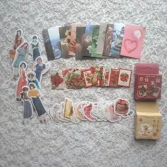 海外シール 詰め合わせ 人物シール マスキングシールブック フレークシール