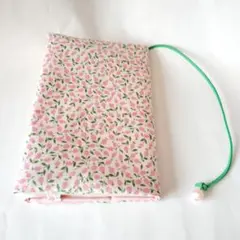 【ハンドメイド】チューリップ☆ブックカバー　文庫本サイズ