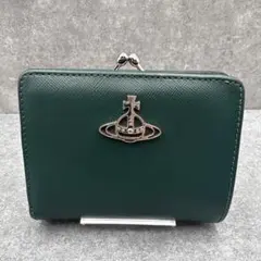 ヴィヴィアンウエストウッド 折り財布 がま口 レディース レザー グリーン