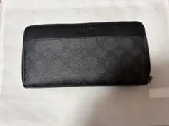 COACH シグネチャー ラウンドファスナー 長財布 ブラックのサムネイル