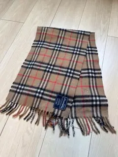 【美品】Burberry's チェック柄マフラー 100%ウール