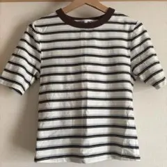 ＜CITEN（シテン）＞マルチボーダー ショートスリーブ Tシャツ　ホワイトのサムネイル