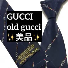 GUCCI グッチ ネクタイ ネイビー ストライプ オールドグッチ 新品タグ