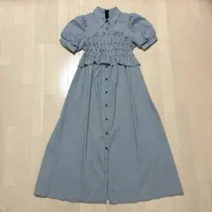 INGNI ビスチェドッキングシャツワンピース ギンガムチェック ブラック半袖