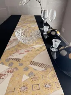 A533☆高級‼️豪華‼️素敵な袋帯正絹テーブルランナー2m8cm - メルカリ