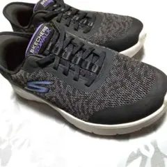 SKECHERS GO WALKブラック/グレー レディース(スリップインズ)