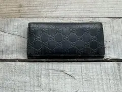 GUCCI グッチ シマ 長財布 ブラック　本革　0704のサムネイル