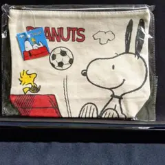 スヌーピー キャンバスポーチ サッカー