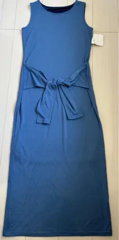 新品セール❤️ SOUP ロングワンピース ノースリーブ　ブルー　Mサイズ