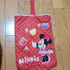 ディズニーストア ミニーマウス シューズ袋 赤