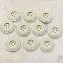 ③ ホワイト 4穴 ボタン 10個セット 20mm