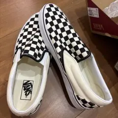VANS Classic Slip-On ブラック/ホワイトチェック 10.0